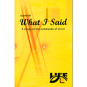 What I Said! Quarter 3 - One Book